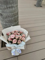 將圖片載入圖庫檢視器 14朵cappuccino玫瑰鮮花花束
